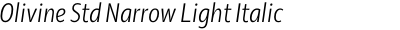 Olivine Std Narrow Light Italic